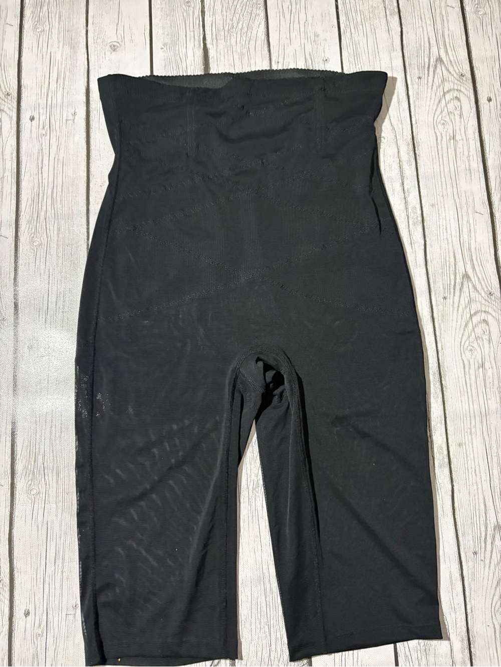 Womens Black Sheer Shapewear High Waist Shorts Size 3XL